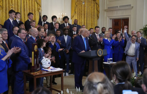 Trump hosts NCAA basketball champion Florida Gators at the White House